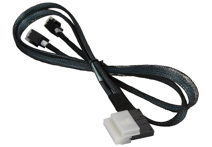 Кабель Amphenol CBL-8654-8643-SAS-08 Cable, x8 SFF-8654 to 2x4 SFF-8643 (SAS Connections), 0,8M (аналог 05-60003-00)