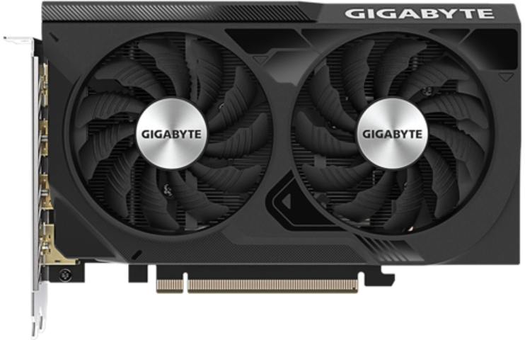 Видеокарта PCI-E GIGABYTE GeForce RTX 4060 WINDFORCE (GV-N4060WF2OC-8GD) 8GB GDDR6 128bit 5nm 1830/17000MHz 2*HDMI/2*DP