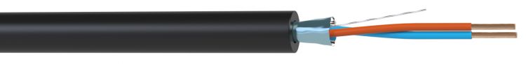 Кабель микрофонный Wize WMC24200FL балансный, 200м, 24 AWG, FRNC/LSZH, 0.2мм², диаметр 3.7мм, экран, медь 25x0.1мм, чёрный, бухта