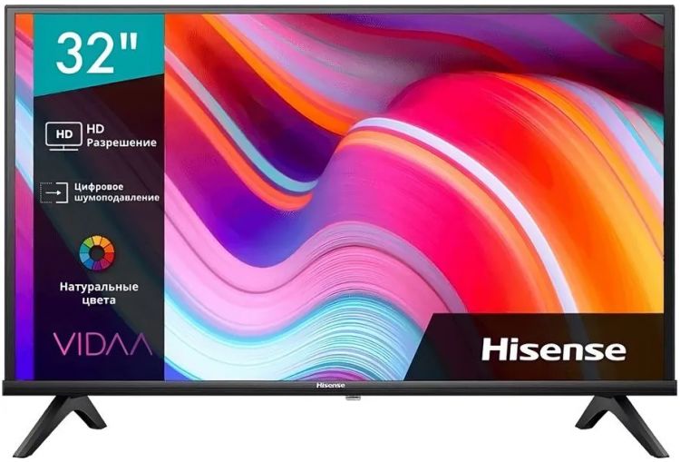 Телевизор Hisense 32A4K черный, HD, DVB-T, DVB-T2, DVB-C, DVB-S, DVB-S2, SMART TV