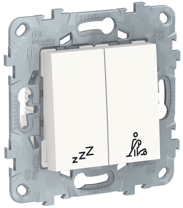 Выключатель Schneider Electric NU521718 кнопочный Не беспокоить-убрать номер бел