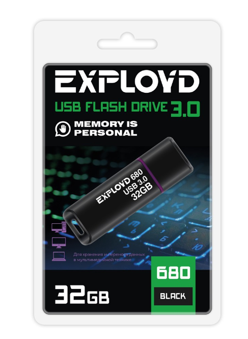   Xcom-Shop Накопитель USB 3.0 32GB Exployd EX-32GB-680-Black 680 чёрный