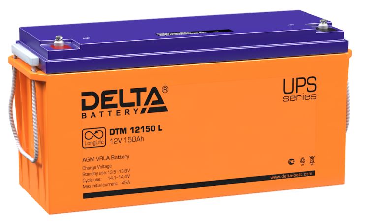 Батарея Delta DTM 12150 L 12В, 150Ач, 482/170/240