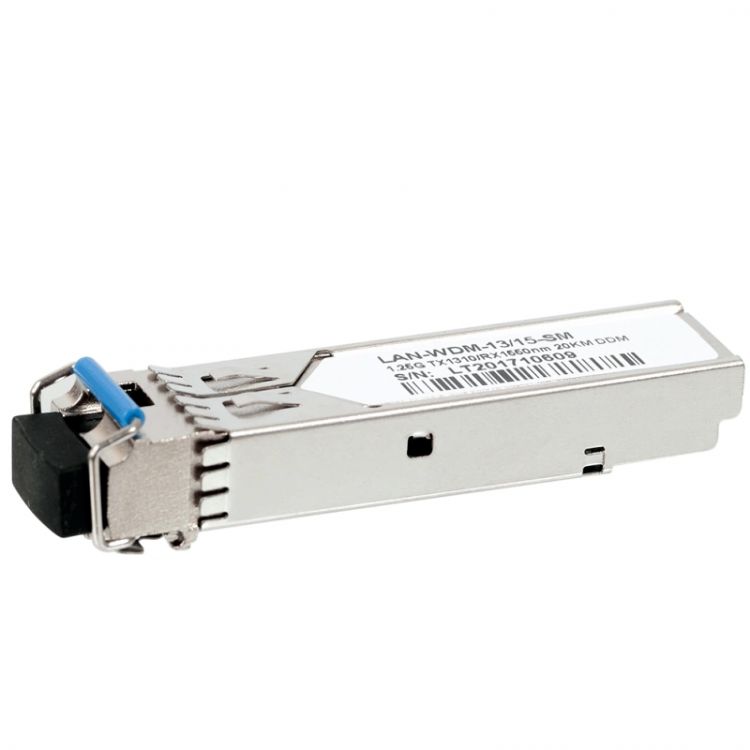 Модуль SFP Lanmaster LAN-WDM-13/15-20-SM BIDI , 1.25G, 1310nm / 1550nm, 20 km, LC, DDM