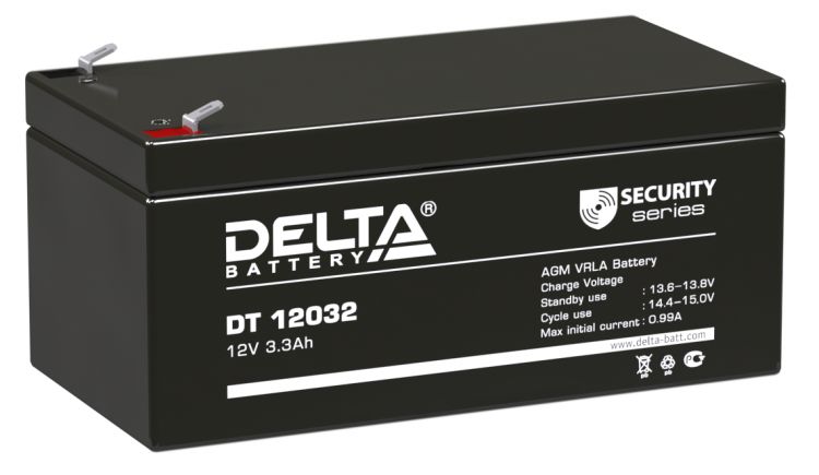 Батарея Delta DT 12032 12В, 3.3Ач, 134мм/67мм/61мм