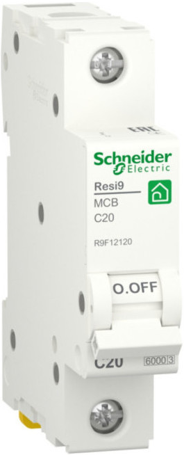 Автоматический выключатель Schneider Electric RESI9 (С) 20А 1P 6000A