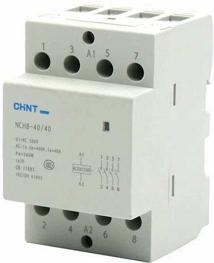 Контактор модульный CHINT 256099 NCH8-40/40, 40А, 4НО, AC, 220/230в 50Гц (R)