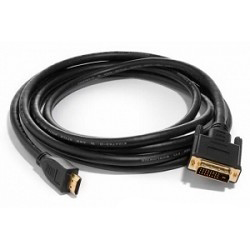 Кабель интерфейсный HDMI-DVI BION BXP-CC-HDMI-DVI-018 19M/19M, single link, экран, позолоченные контакты, 1.8м, черный