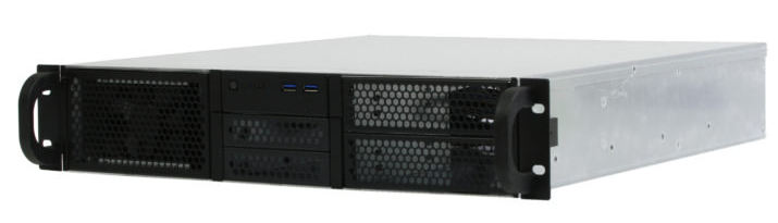 Корпус серверный 2U Procase RE204-D2H5-M-45 2x5.25+5HDD,черный,без блока питания(PS/2,mini-redundant),глубина 450мм,mATX 9.6x9.6