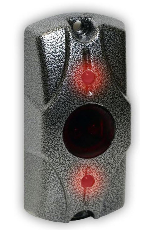 Кнопка выхода Олевс Циклоп ИК (серебряный антик) бесконтактная/сенсорная с 2-цветной подсветкой в антивандальном корпусе, 12В, 0,3мА