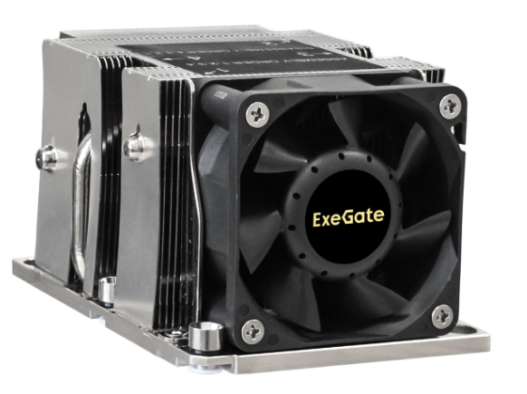 Кулер Exegate ESNK-P0068APS4.PWM.2U.3647.Cu EX293440RUS LGA3647 (Al+Cu, 80mm fan, 2100-6800RPM, 52dBa, 4-pin PWM, TDP 205W) retail box