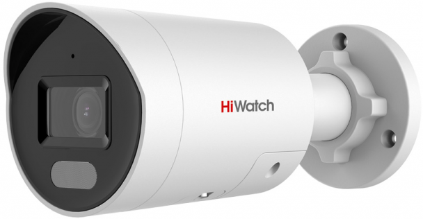  Видеокамера IP HiWatch IPC-B042C-G2/UL(4mm) 4Мп уличная цилиндрическая с LED-подсветкой до 40м, строб и динамиком 1/1.8 Progressive Scan CMOS; объект