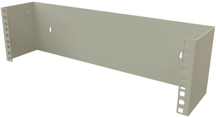 Кронштейн настенный для 19 3U Hyperline BW19-3U-110F-RAL7035 глубина 110 мм, фиксированный, цвет серый (RAL 7035)