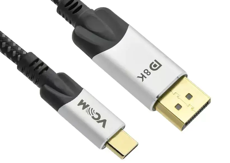 Кабель-адаптер VCOM CU422MCV-1.8M USB 3.1 Type-Cm/DP(m) 8K, 60Hz, 1.8m, Alumi Shell