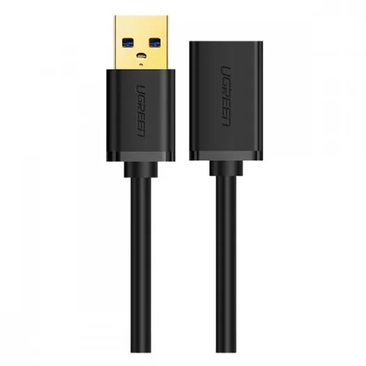 Кабель USB 3.0 UGREEN US115 10495_ удлинительный, алюминиевый корпус, 1м, black