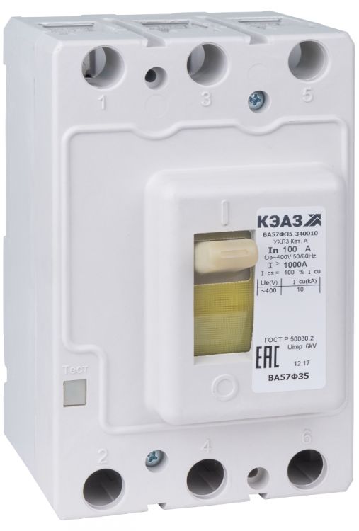 Автоматический выключатель КЭАЗ 109315 ВА57Ф35-340010-25А-250-400AC-УХЛ3