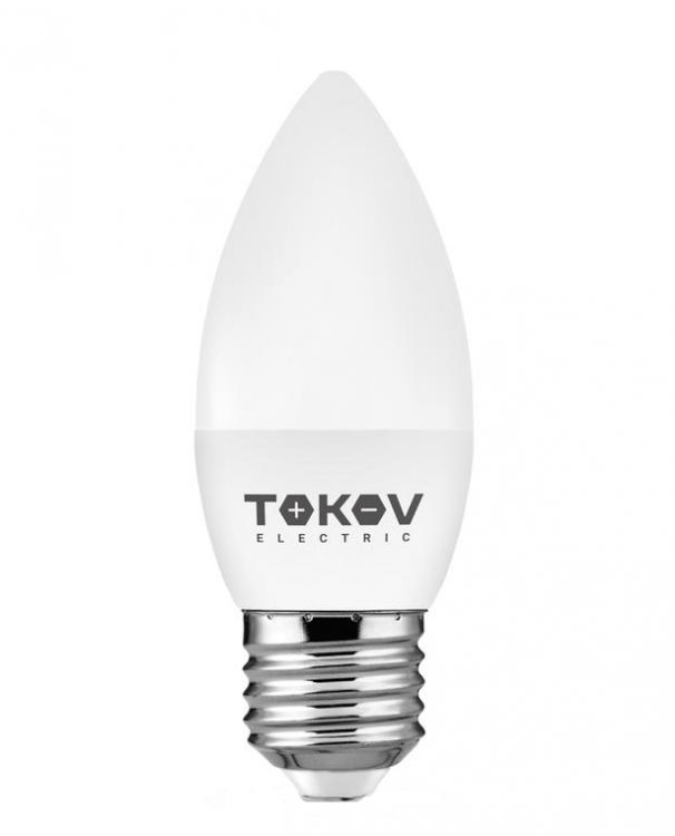 Лампа светодиодная TOKOV ELECTRIC TKE-C37-E27-7-3K 7Вт С37 3000К Е27 176-264В