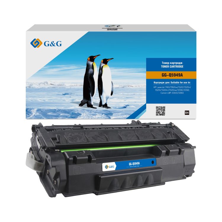 Картридж G&G GG-Q5949A лазерный черный (2500стр.) для HP LJ 1160/1320/3390/3392
