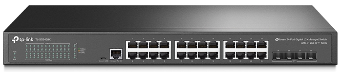 Коммутатор управляемый TP-LINK TL-SG3428X 24x10/100/1000 Мбит/с RJ45, 4xSFP+, L2+