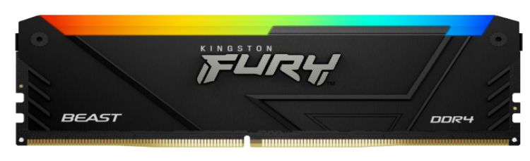 Модуль памяти DDR4 16GB Kingston FURY KF426C16BB12A/16 Beast RGB Black PnP 2666MHz CL16 2RX8 1.2V 288-pin 8Gbit