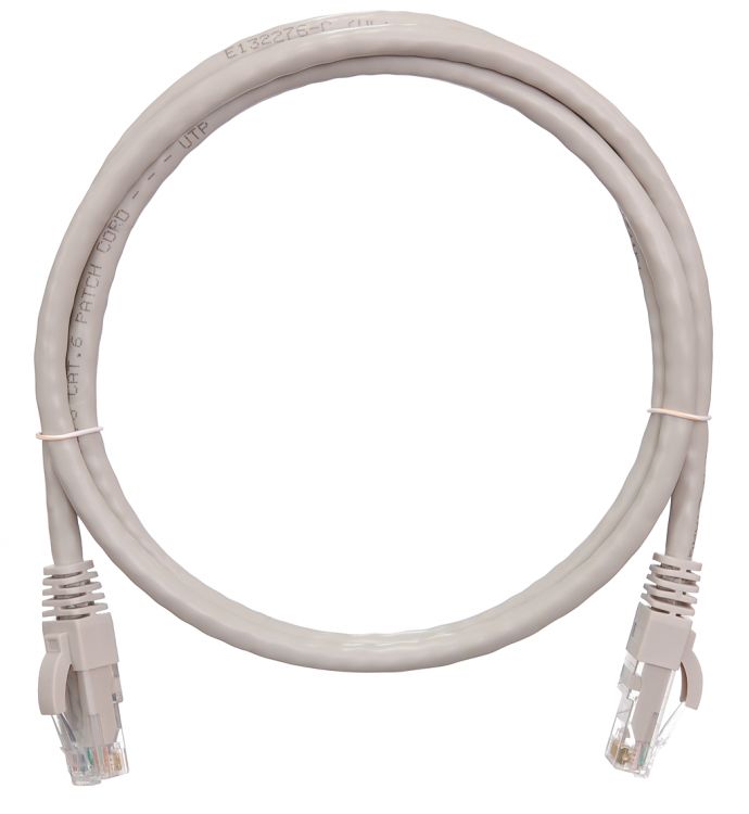 Кабель патч-корд U/UTP 6 кат. 15м NIKOMAX NMC-PC4UE55B-150-GY 2хRJ45/8P8C, T568B, Molded, 24AWG, BC (чистая медь), PVC нг(А), серый