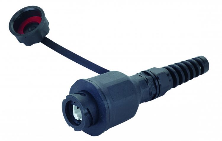   Xcom-Shop Модуль Eurolan 16C-U5-67BL Industrial категории 5e UTP на кабель, крышка, черный