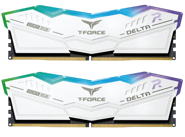 Модуль памяти DDR5 64GB (2*32GB) Team Group FF4D564G6000HC38ADC01 T-Force Delta RGB white PC5-48000 6000MHz CL38 1.3V