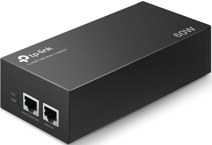 Инжектор PoE TP-LINK TL-POE170S 802.3bt/at/af, настенная/настольная установка, Plug and Play