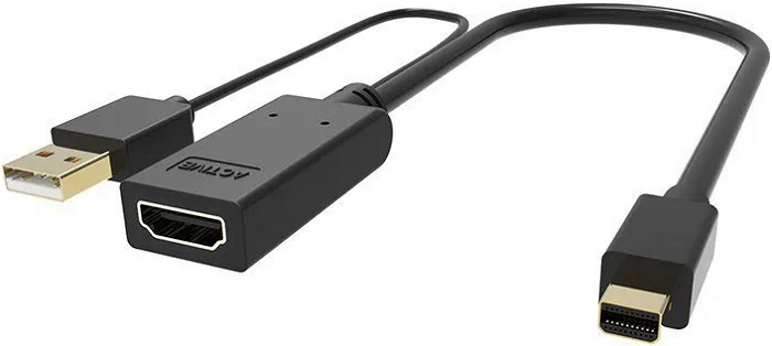  Переходник VCOM CG497-0.15M HDMI (F), USB=>miniDP (M) 4K/30Hz 0.15м