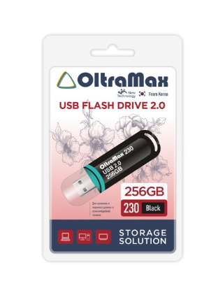 Накопитель USB 2.0 256GB OltraMax OM-256GB-230-Black 230 чёрный