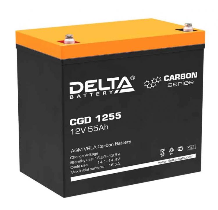  Xcom-Shop Батарея Delta CGD 1255 12В, 55Ач