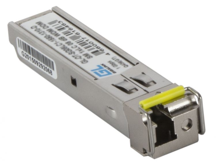 Модуль SFP GIGALINK GL-OT-SG24LC1-1550-1490-D WDM, 1Гбит/c, одно волокно SM, LC, Tx:1550/Rx:1490 нм, DDM, 24 дБ (до 80 км)