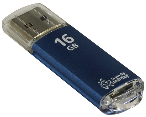 Накопитель USB 2.0 16GB SmartBuy SB16GBVC-B V-Cut голубой