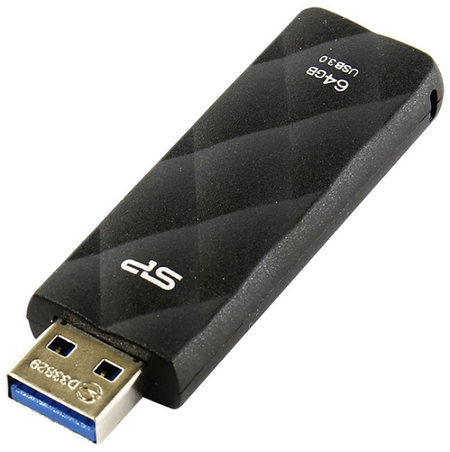 Накопитель USB 3.0 64GB Silicon Power Blaze B20 SP064GBUF3B20V1K черный