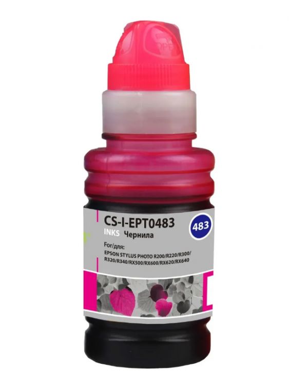 Чернила для заправки Cactus CS-I-EPT0483 пурпурный (100мл) Epson Stylus Photo R200/R220/R300/R320/R340