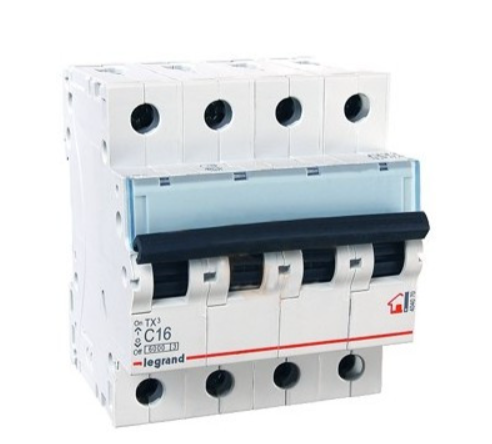 Автоматический выключатель Legrand 404070 TX³ 6000 - 6 кА - тип характеристики C, 4П, 400 В~, 16 А, 4 модуля