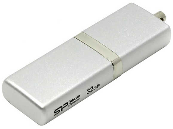 Накопитель USB 2.0 32GB Silicon Power Luxmini 710 SP032GBUF2710V1S серебристый