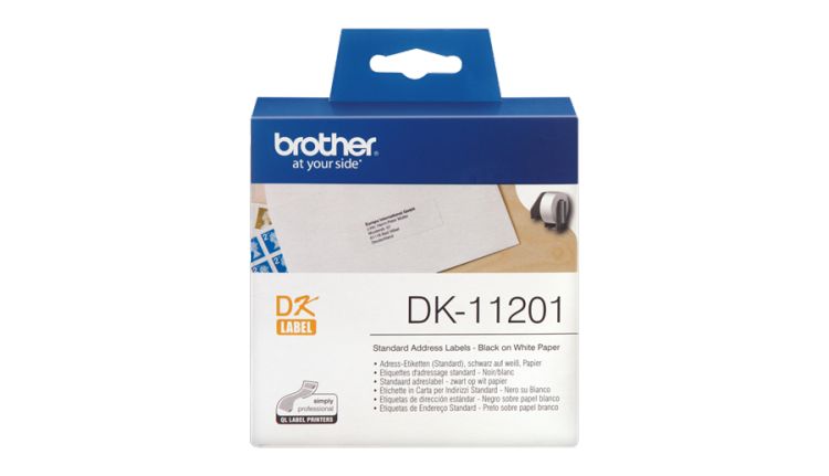 Наклейка Brother DK11201 Адресные наклейки Brother (400 шт - 29 x 90 мм)