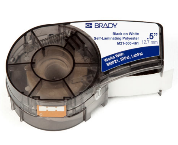 Лента красящая Brady M21-500-461 brd110932 12.7mm/6.4m, полиэстер, черный на белом, для BMP21