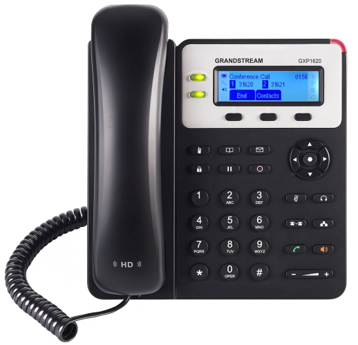 IP Телефоны  Xcom-Shop Телефон VoiceIP Grandstream GXP-1620 2 SIP линии, HD-аудио, LCD-дисплей 132*48 пикселей с подсветкой, БП