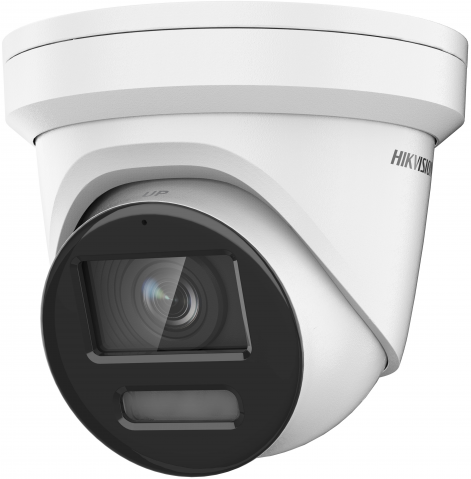 Купольные  Xcom-Shop Видеокамера IP HIKVISION DS-2CD2387G2-LU(2.8mm)(C) 8Мп уличная купольная с LED-подсветкой до 30м и технологией AcuSense 1/1.2 Progressive Scan CMOS;