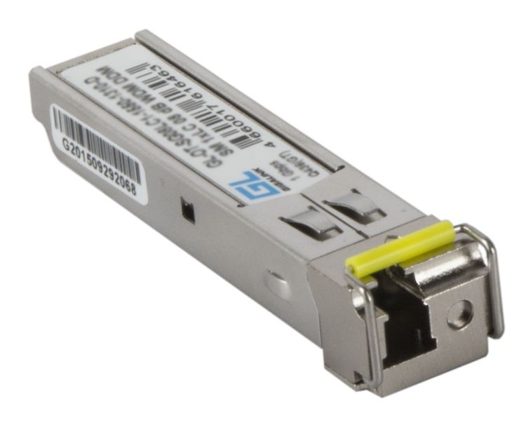 Модуль SFP GIGALINK GL-OT-SG24LC1-1490-1550-D WDM, 1Гбит/c, одно волокно SM, LC, Tx:1490/Rx:1550 нм, DDM, 24 дБ (до 80 км)