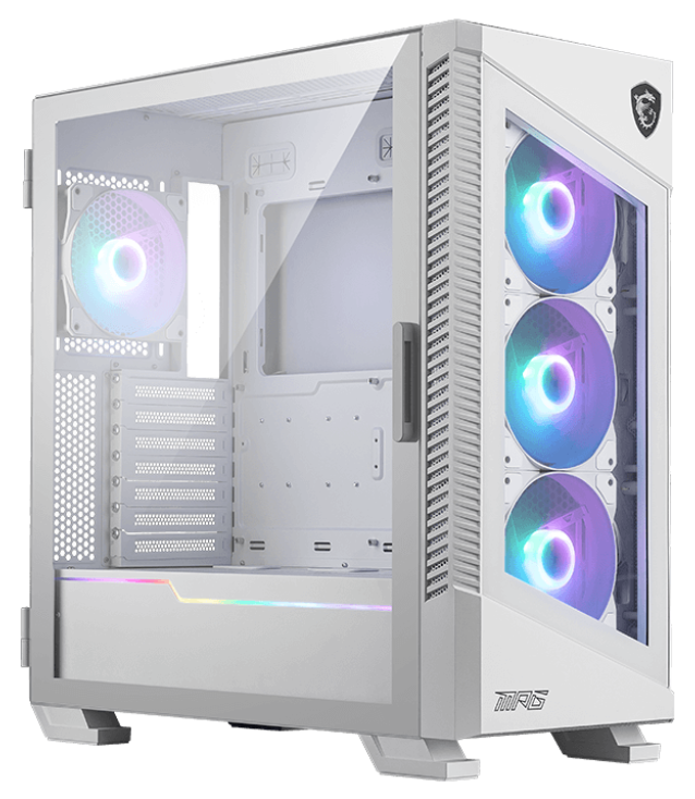 Корпус MSI MPG VELOX 100R 306-7G18W21-809 WHITE, 2*USB 3.0, Type C, 4*120mm ARGB Fan, ARGB