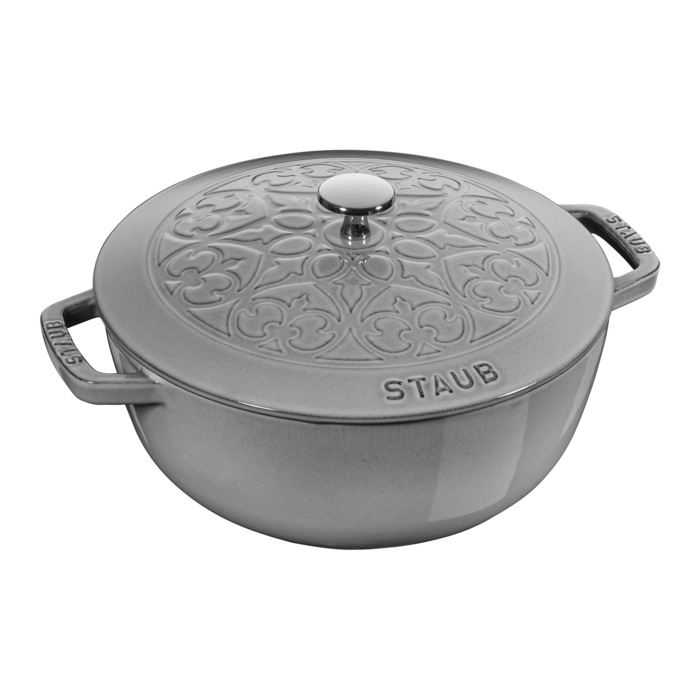 Staub Кокот Лилия, 24 см, серый графит Staub