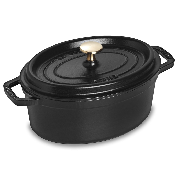 Staub Кокот овальный 27 см, черный Staub