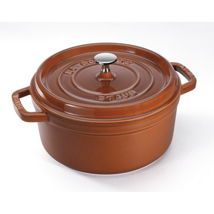 Staub Кокот круглый 22 см, корица Staub