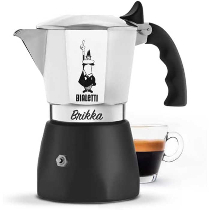 BIALETTI Кофеварка для эспрессо на 2 чашки Brikka Bialetti