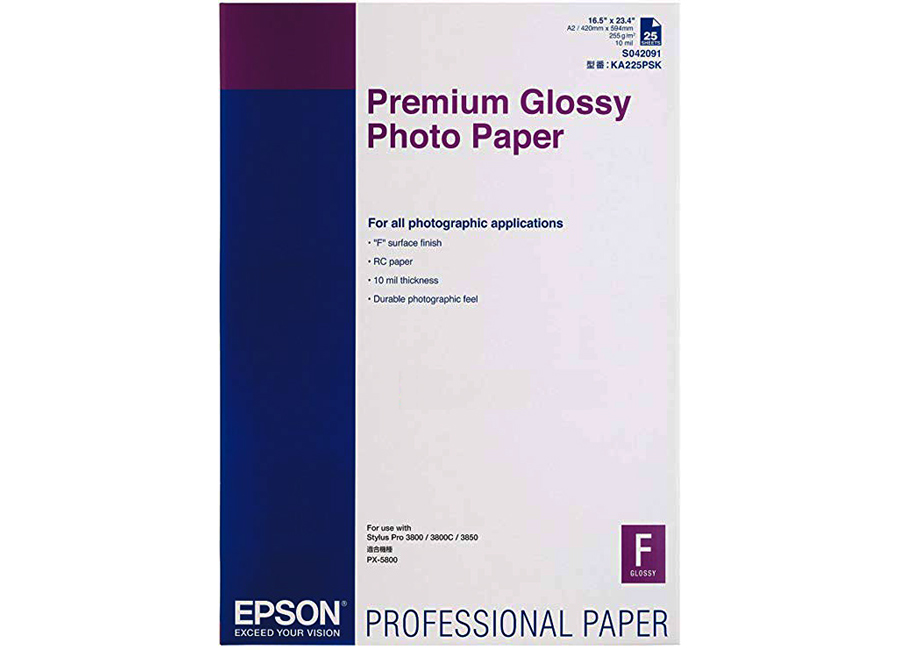  Фотобумага_Premium Glossy Photo Paper A2, 255 г/м2, 25 листов (C13S042091)