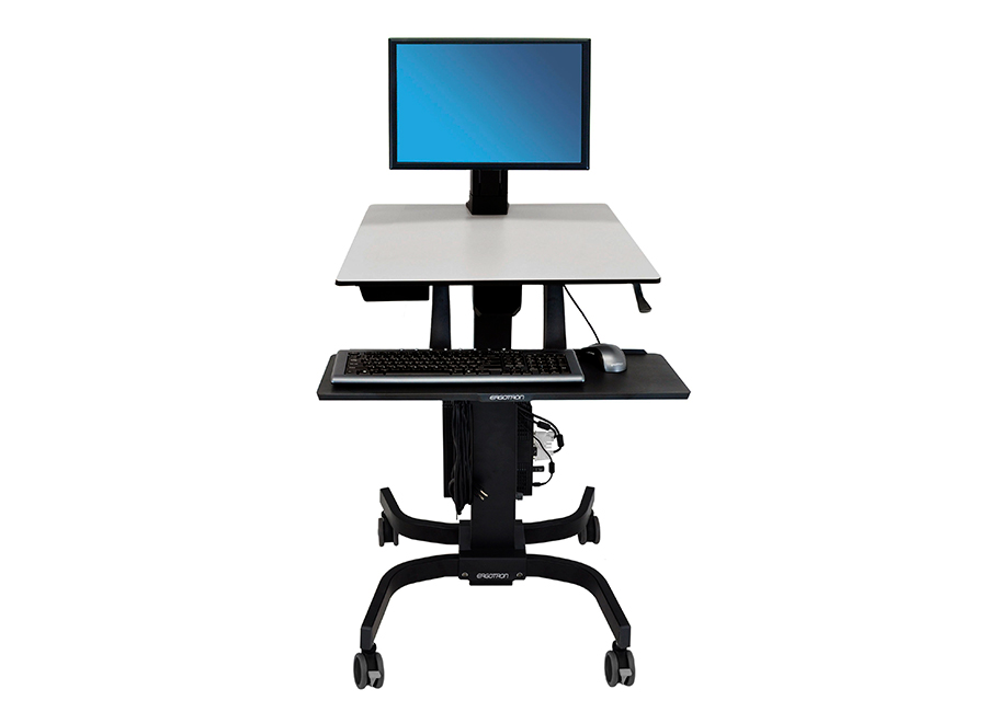 Мобильная стойка_Мобильное рабочее место для монитора до 24   WorkFit-C Single LD Sit-Stand Workstation (24-215-085)