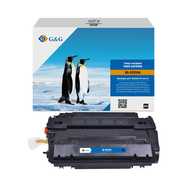 Cartridge G&G 55A для HP LJ M525/P3015/M525/M521; Canon LBP-6750dn/6780X/MF515DW (аналог CE255A)